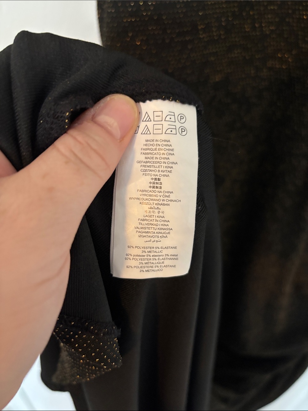 Michael Michael Kors Classic Black and Gold Sparkle Short-Sleeve Midi Dress - Picture 7 of 7
